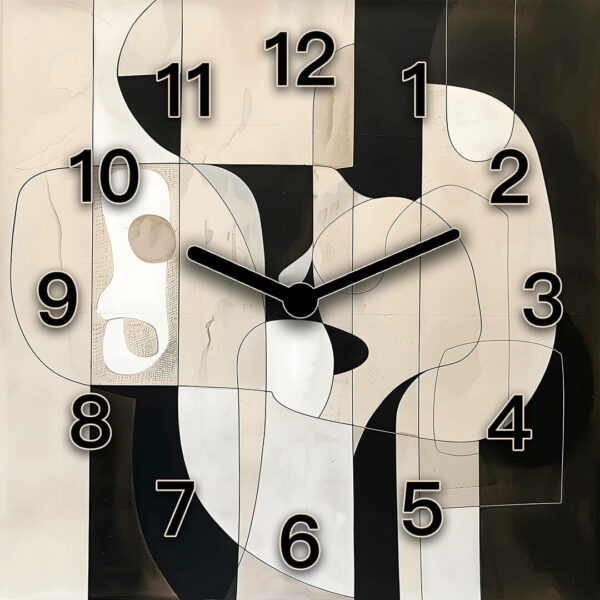 zegar boho sztuka abstrakcyjna