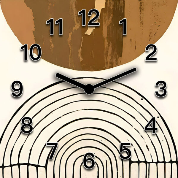 zegar scienny boho luki abstrakcyjne