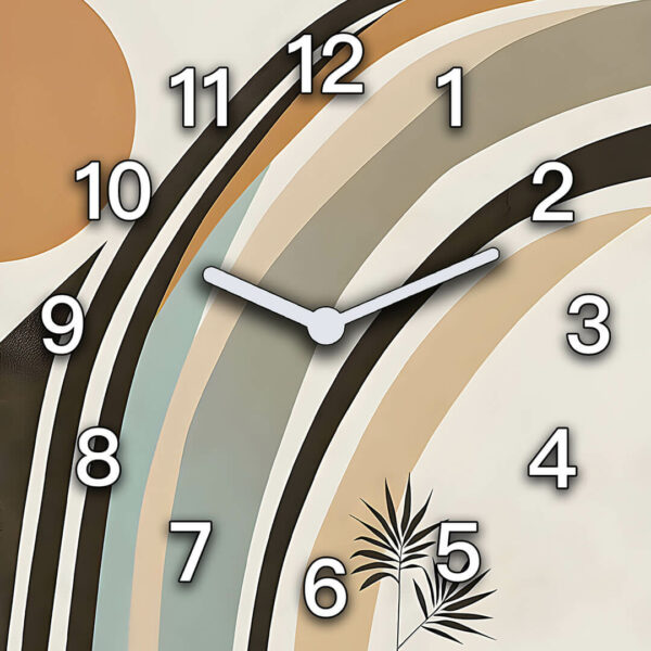 zegar scienny boho tecza z roslina