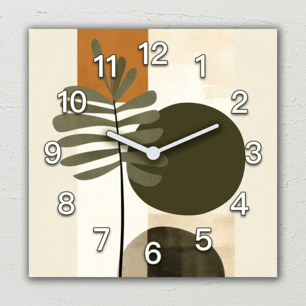 zegar boho obrazy pastelowe kwiaty grafika