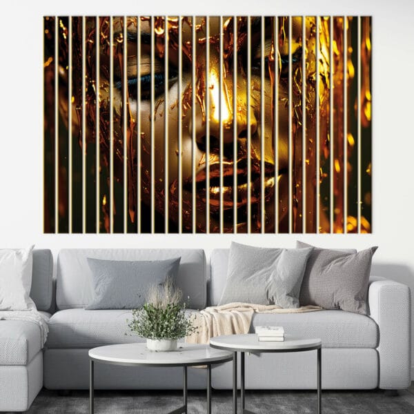 lamele złote portret kobiety