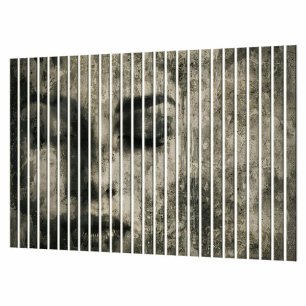 lamele ścienne szare pcv portret kobiety