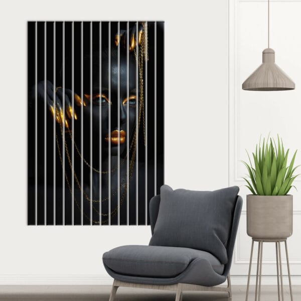 panele lamelowe pcv afrykańska elegancja w złocie