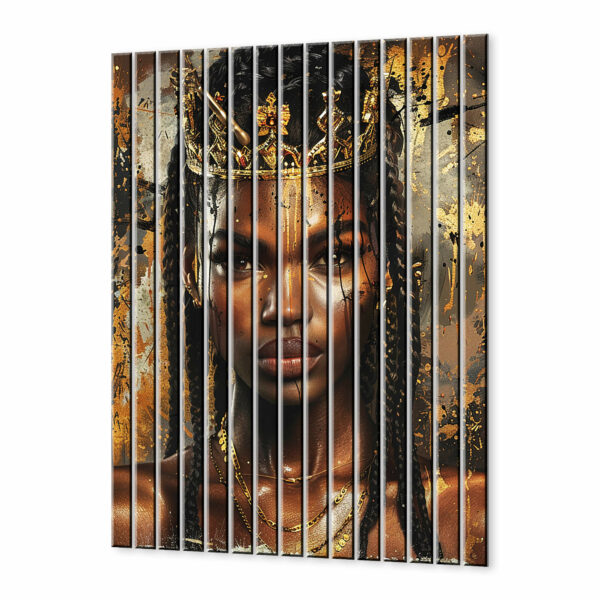 lamele scienne szklane afrykańska królowa w złotej koronie