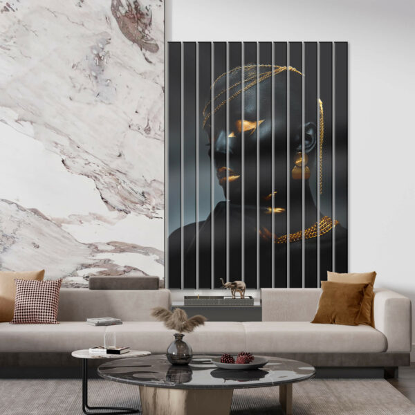 lamele scienne afrykańska kobieta z złotem