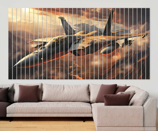 lamele szklane brązowe samoloty wojskowe