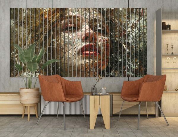 panele szklane portret niezlomnej kobiety