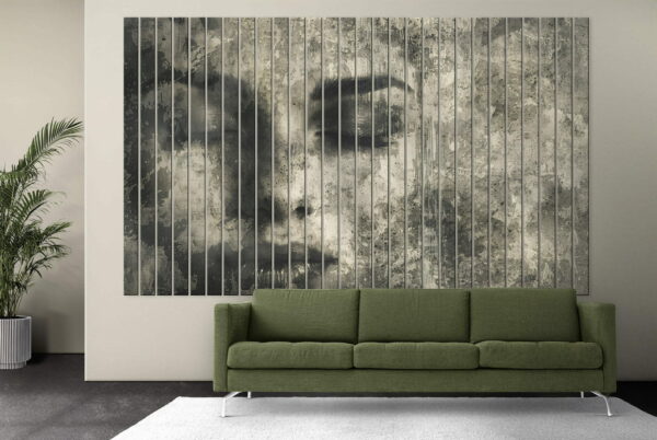 lamele szklane grafit portret kobiety