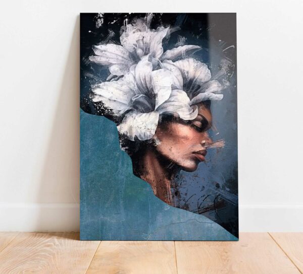 obraz na szkle portret kobiety