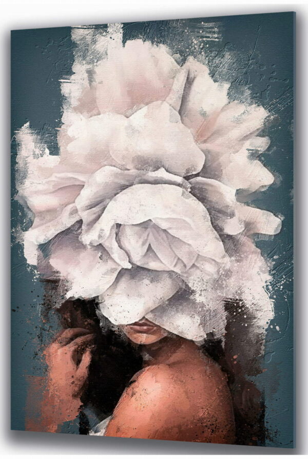 Obraz na szkle do sypialni Biale Kwiaty