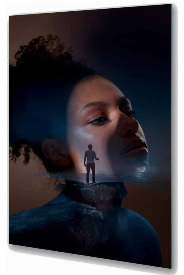 Szklany obraz kobieta