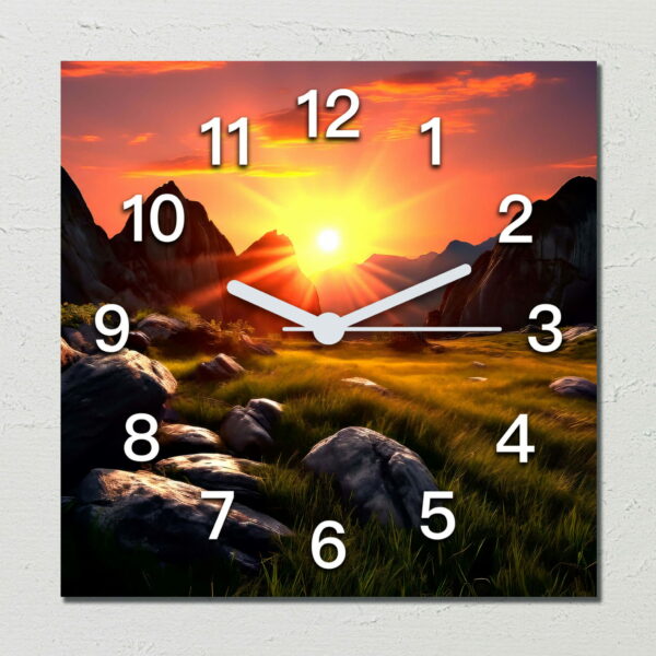 zegary do salonu wieczor w gorach