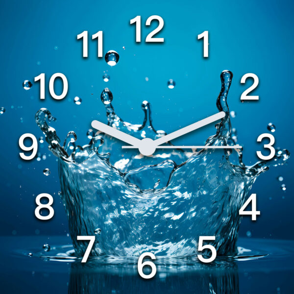 zegary scienne dekoracyjne ruch wody