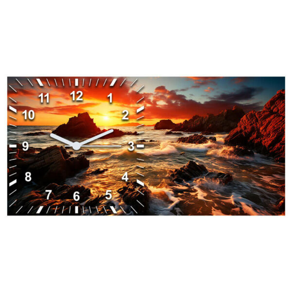 zegary scienne do salonu morze i skaly
