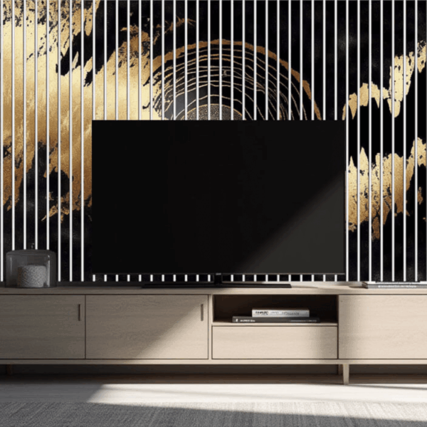 lamele za telewizorem do salonu