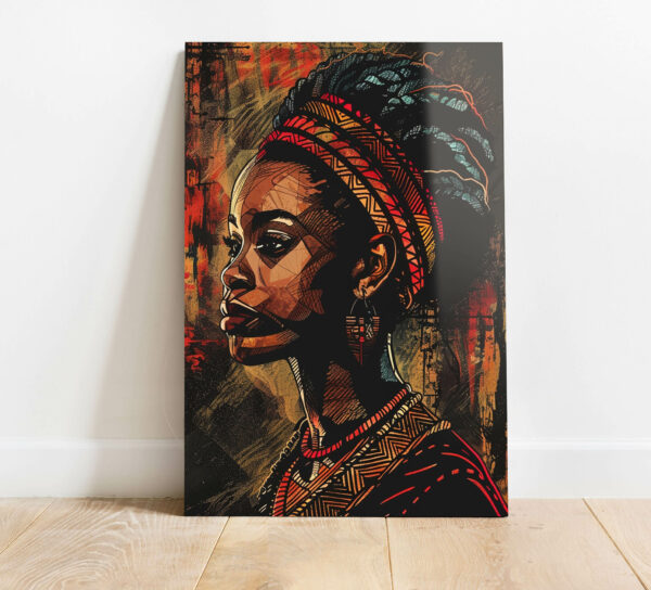 szklane obrazy kobieta w afryce
