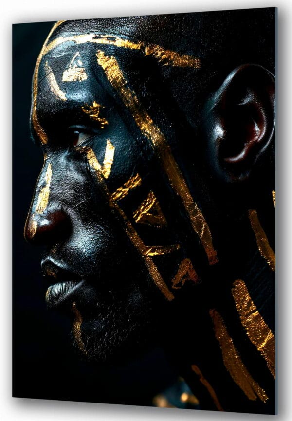 afrykański portret obraz na szkle