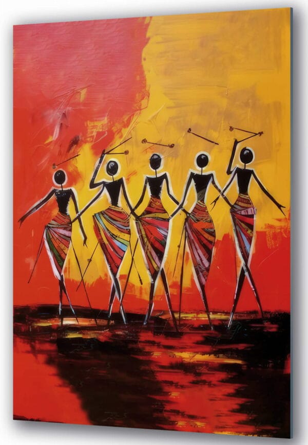 afrykański taniec szklany obraz