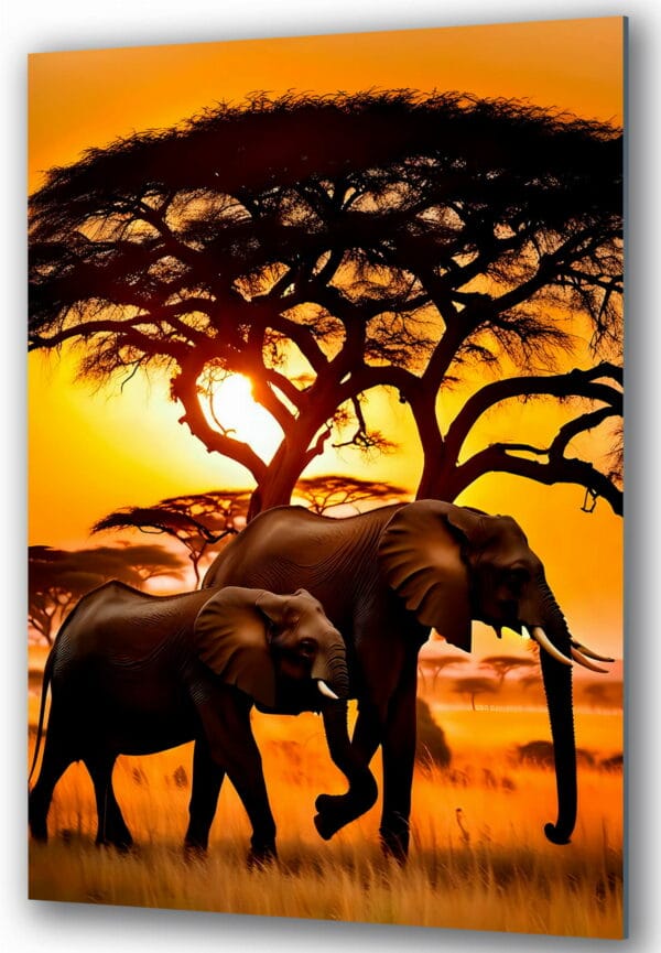 szklany obraz slonie