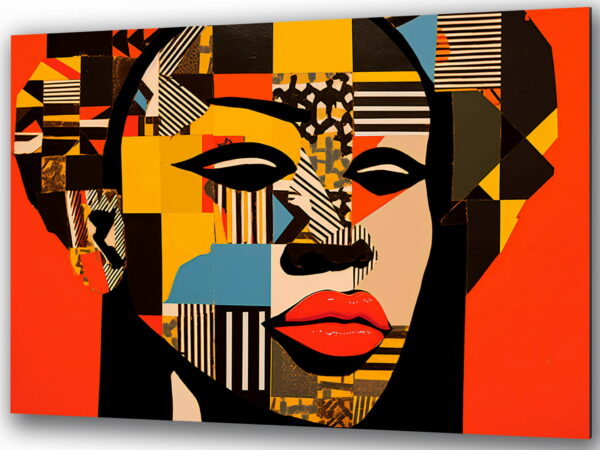 wielokolorowa afrykańska kobieta na szkle