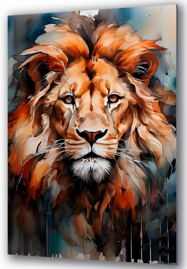 szklany obraz lew