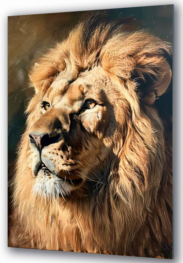 szklany obraz lew
