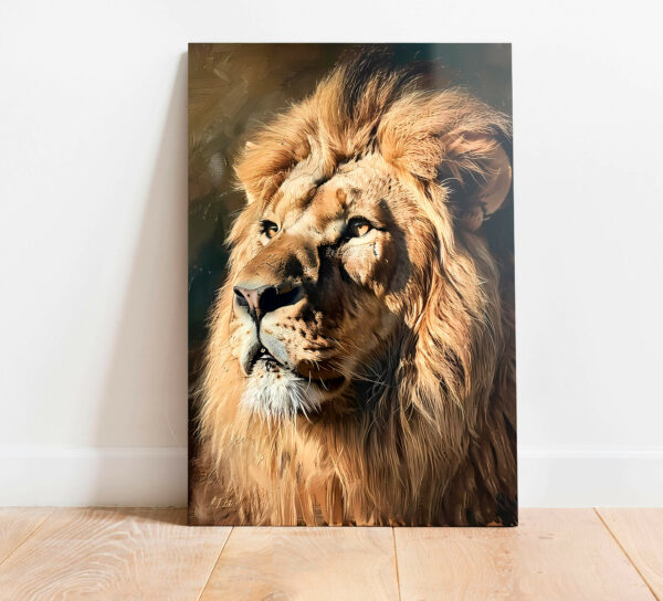 obraz na szkle lew