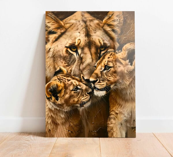 obraz na szkle lwy