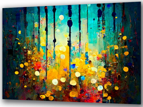 niebiesko zolta abstrakcja geometryczne figury