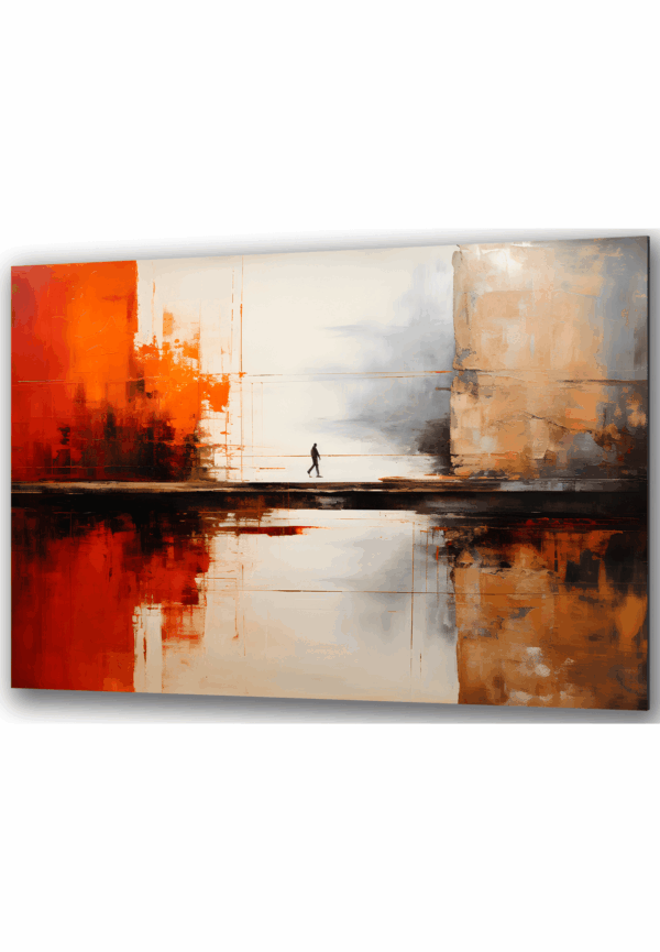 szklany obraz droga w kolorach geometryczne figury