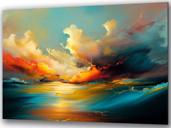 szklany obraz abstrakcja chmur geometryczne figury