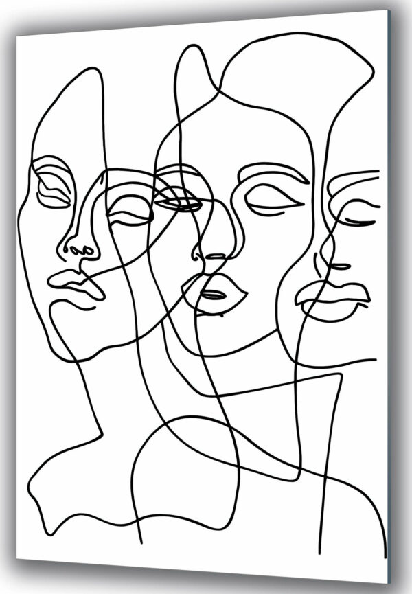 obrazy z figur geometrycznych szklany obraz abstrakcyjny portret