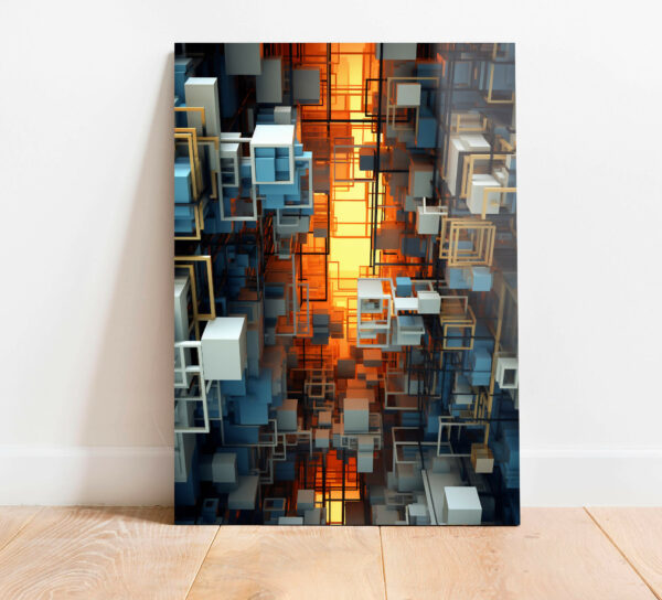 obraz na szkle abstrakcyjne cube