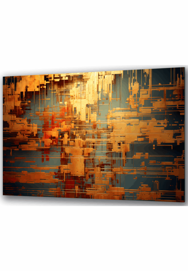 szklo obraz abstrakcja zlota