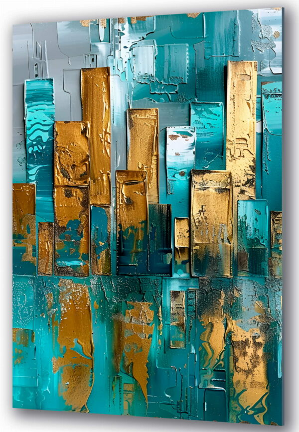 abstrakcje szklany obraz kompozycja zlota