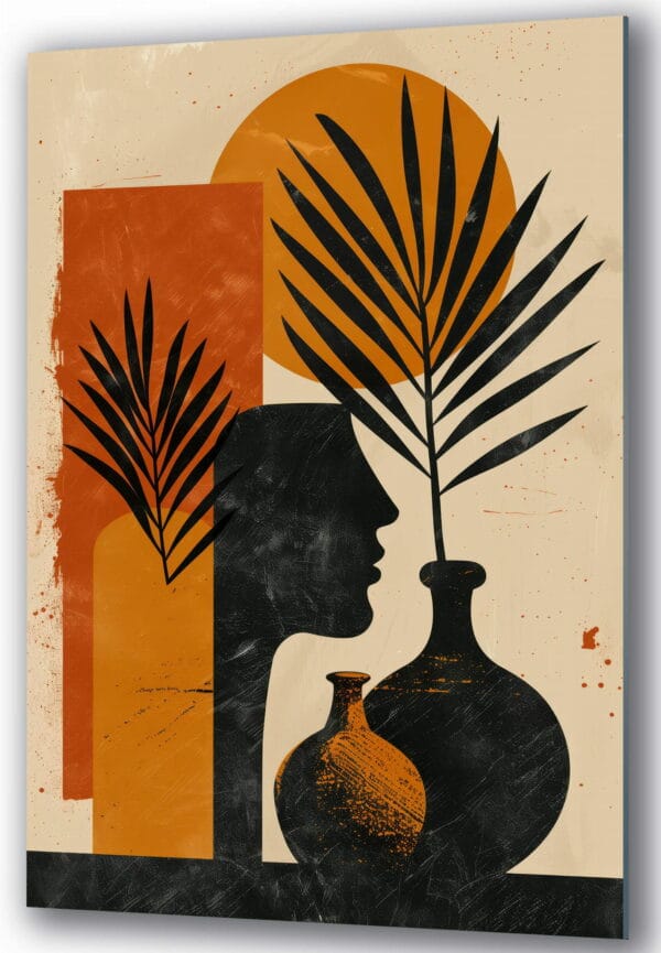 obraz na szkle minimalistyczny portret boho