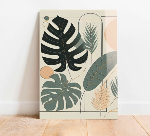 szklany obraz boho artystyczna kompozycja