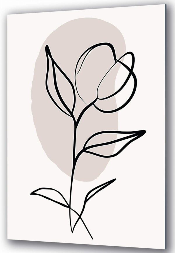 obraz na szkle abstrakcyjny rysunek kwiatu