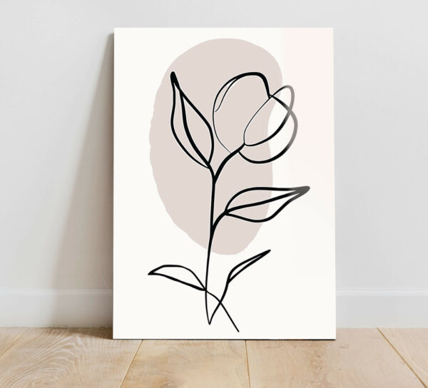 szklany obraz abstrakcyjny rysunek kwiatu