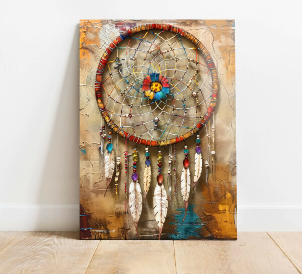 szklany obraz abstrakcyjny lapacz snow