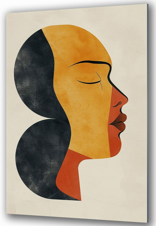 obraz na szkle abstrakcyjny portret kobiety