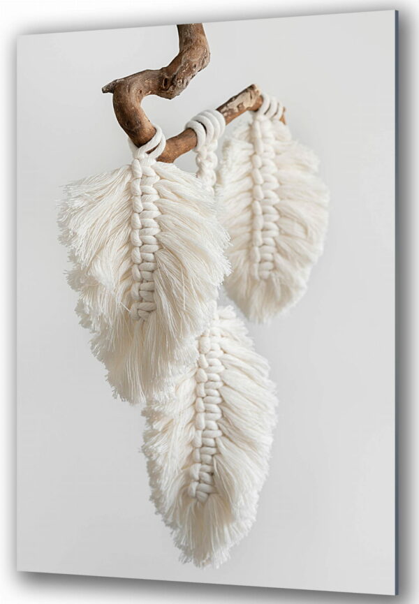 obraz na szkle dekoracja boho makrama