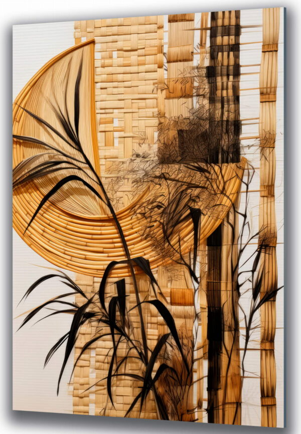 obraz na szkle rośliny w stylu boho