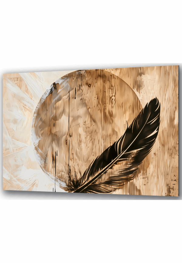 obraz na szkle artystyczne pioro