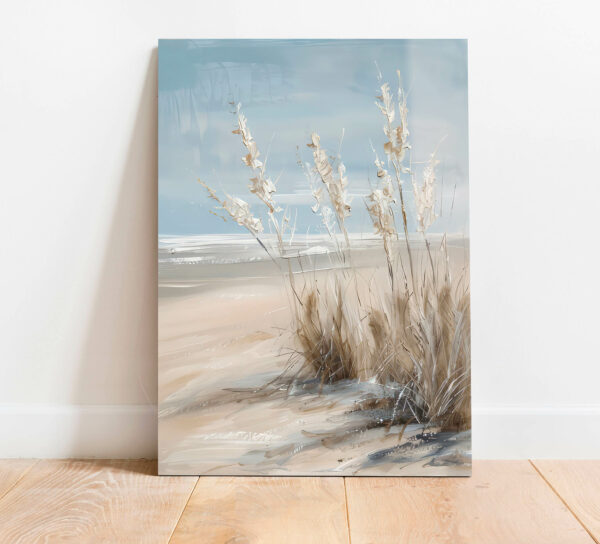 szklany obraz plazowe trawy boho