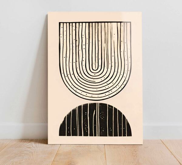 szklany obraz boho kregi i linie