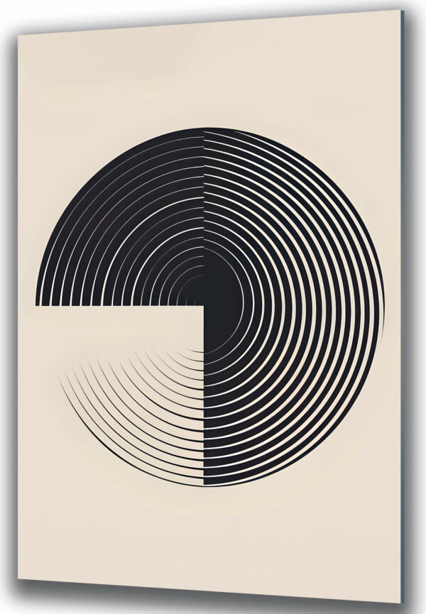 obraz na szkle minimalistyczne kregi boho