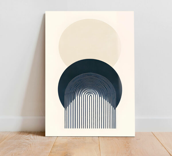 szklany obraz boho abstrakcja z kregami