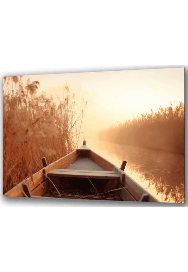 obraz na szkle poranna mgla nad woda