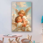 religijne obrazy na sciane aniolki w chmurach